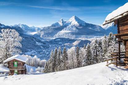 Winterurlaub Watzmann Schnee Schönau am Königssee Berchtesgaden | © Shutterstock