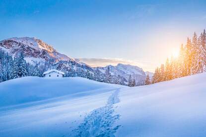 Schneeschuhwandern Winterwanderung Schnee Schönau am Königssee Berchtesgaden | © Shutterstock