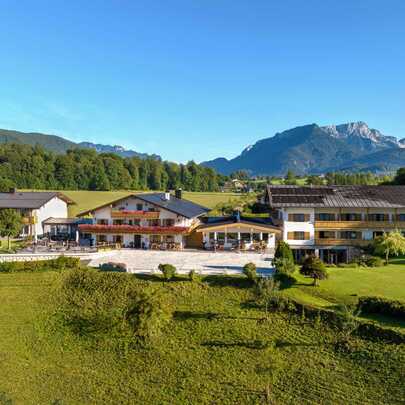 Liegewiese Sommer Hotel Hanauerlehen Schönau am Königssee Berchtesgaden Urlaub am Königssee | © Hotel Hanauerlehen