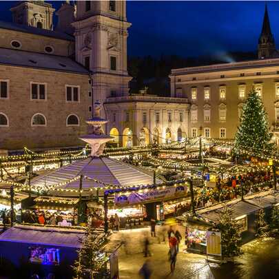 Christkindlmarkt Salzburg Residenzplatz Winter Salzburg nahe Hotel Hanauerlehen Königssee Berchtesgaden | © TVB Salzburg-Stadt