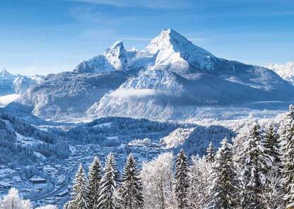 Winterurlaub Watzmann Schnee Schönau am Königssee Berchtesgaden | © Shutterstock