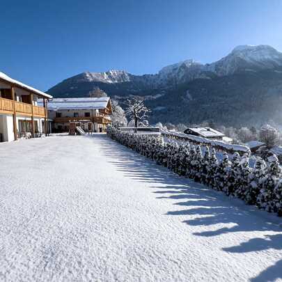 Hotel Hanauerlehen Schönau am Königssee Berchtesgaden Liegewiese Winter | © Hotel Hanauerlehen